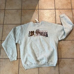 VTG 1999 Warner Bros. Looney Tunes Gray Los Angeles Graphic Crewneck, Sz XXL